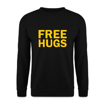 Free hugs - Unisex Sweatshirt - black - Front - Alina (178cm) & Michal (187cm)