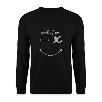 wink #4 - Unisex Sweatshirt - black - Front - Alina (178cm) & Michal (187cm)