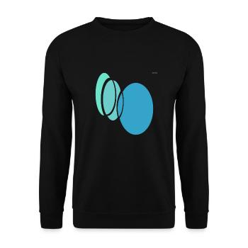 Circles - ellipses #3 - playing with geometry - Unisex Sweatshirt - black - Front - Alina (178cm) & Michal (187cm)