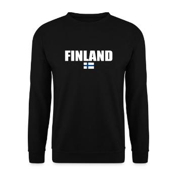 Finland - Unisex Sweatshirt - black - Front - Alina (178cm) & Michal (187cm)