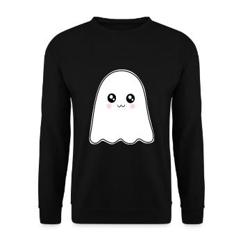 T-shirt d’Halloween Ghost spooky chemise mignonne - Sweat-shirt Unisexe - noir - Devant - Alina (178cm) & Michal (187cm)
