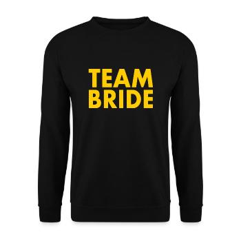 Team bride - Unisex Sweatshirt - black - Front - Alina (178cm) & Michal (187cm)