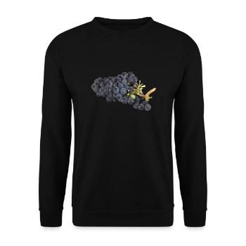 Tasty grapes - Unisex Sweatshirt - black - Front - Alina (178cm) & Michal (187cm)