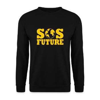Sos future - Unisex Sweatshirt - black - Front - Alina (178cm) & Michal (187cm)