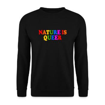 Nature is queer - Unisex Sweatshirt - black - Front - Alina (178cm) & Michal (187cm)