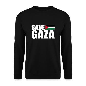 Save gaza - Unisex Sweatshirt - black - Front - Alina (178cm) & Michal (187cm)