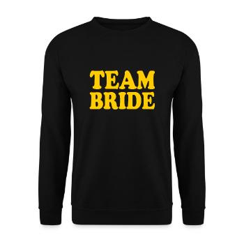 Team bride - Unisex Pullover - Schwarz - Vorne - Alina (178cm) & Michal (187cm)