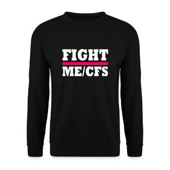 Me/cfs - fight me/cfs - Unisex Pullover - Schwarz - Vorne - Alina (178cm) & Michal (187cm)