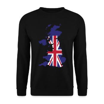 Großbritannien - Unisex Pullover - Schwarz - Vorne - Alina (178cm) & Michal (187cm)