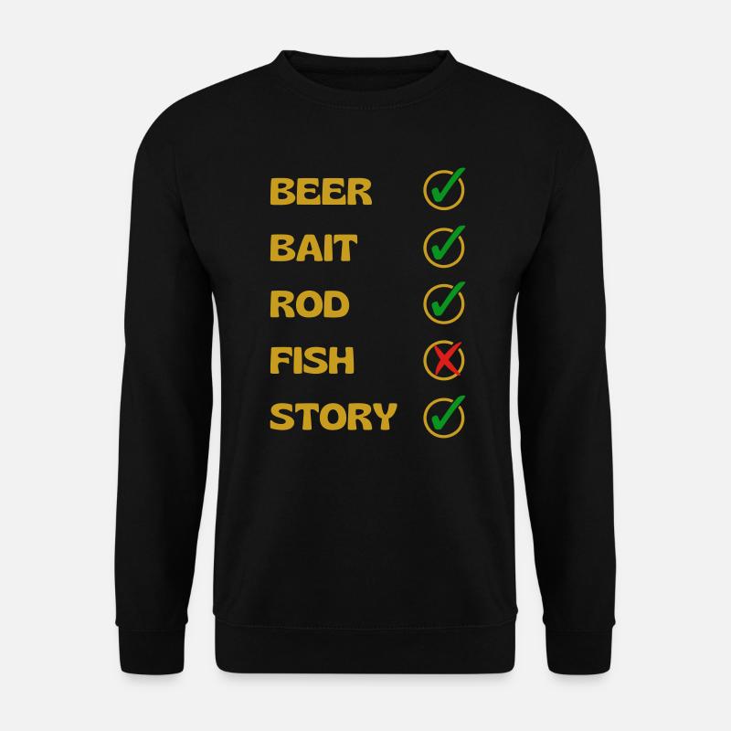 FUNNY FISHING WITHOUT FISH - Unisex Sweatshirt - black