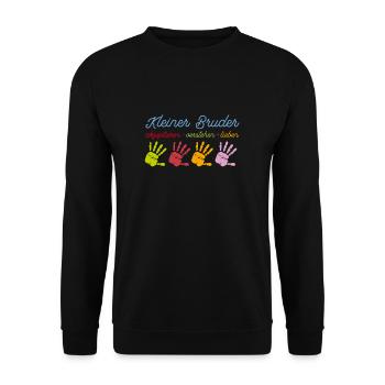 Kleiner Bruder T-Shirt - Unisex Pullover - Schwarz - Vorne - Alina (178cm) & Michal (187cm)
