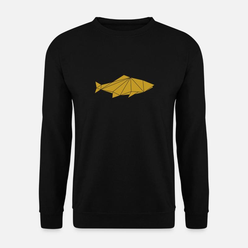 Hipster Fisch geometrisch - Unisex Pullover - Schwarz