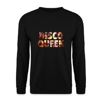 Disco Queen - Unisex Pullover - Schwarz - Vorne - Alina (178cm) & Michal (187cm)