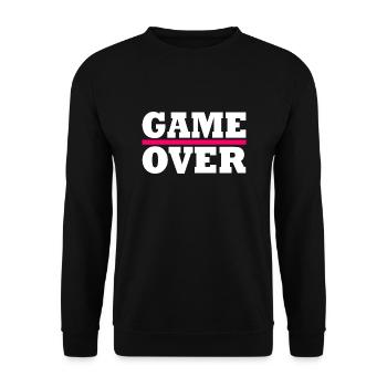 Game over - Sweat-shirt Unisexe - noir - Devant - Alina (178cm) & Michal (187cm)
