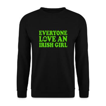 Everyone loves an irish girl - Unisex Pullover - Schwarz - Vorne - Alina (178cm) & Michal (187cm)