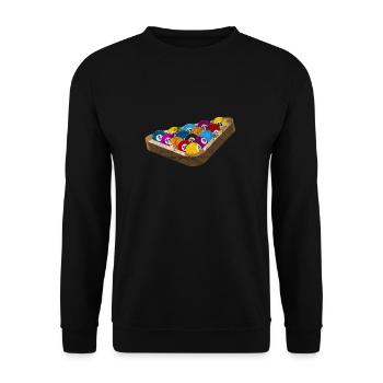Billiard balls gift billiard balls billiards - Unisex Sweatshirt - black - Front - Alina (178cm) & Michal (187cm)