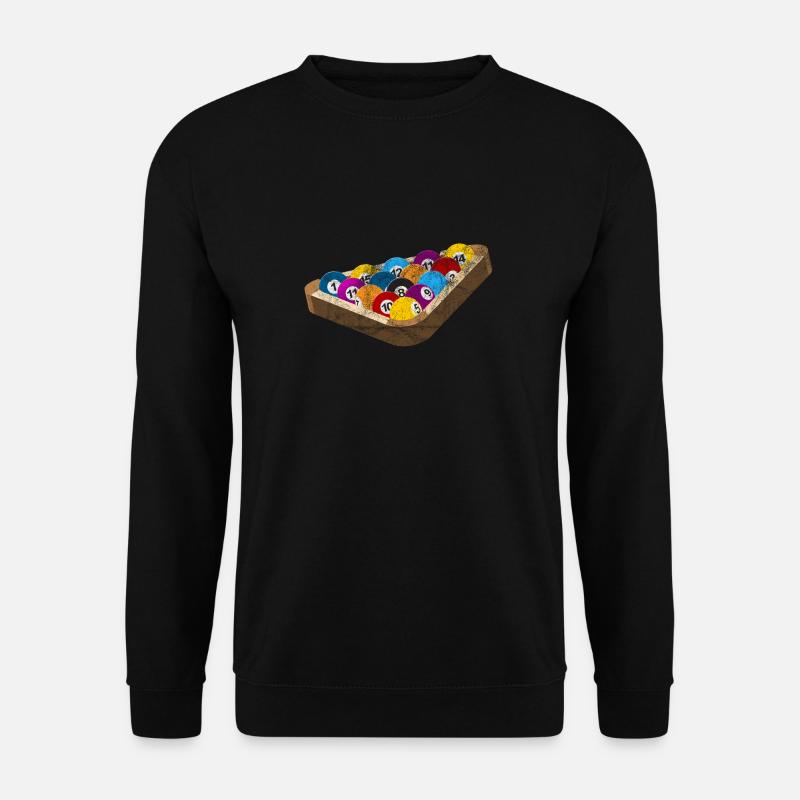 Billardkugeln Geschenk Billiardkugeln Billard - Unisex Pullover - Schwarz