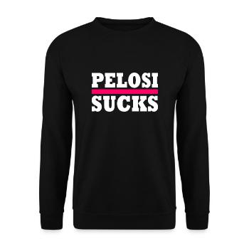 Nancy pelosi sucks - Unisex Pullover - Schwarz - Vorne - Alina (178cm) & Michal (187cm)