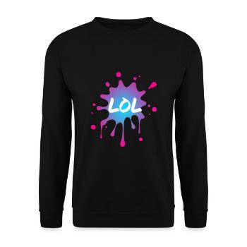 LOL - Unisex Pullover - Schwarz - Vorne - Alina (178cm) & Michal (187cm)