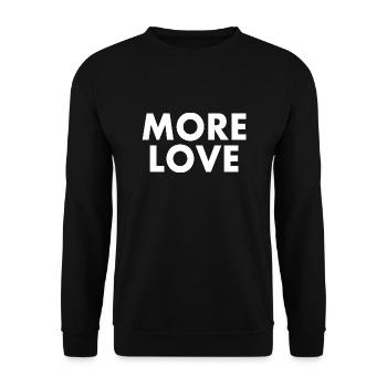 More love - Unisex Pullover - Schwarz - Vorne - Alina (178cm) & Michal (187cm)