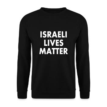 Israeli lives matter - Unisex Sweatshirt - black - Front - Alina (178cm) & Michal (187cm)