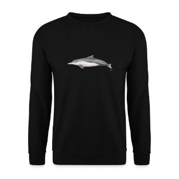 Australian dolphin - Dolphin Sousa sahulensis - Unisex Sweatshirt - black - Front - Alina (178cm) & Michal (187cm)