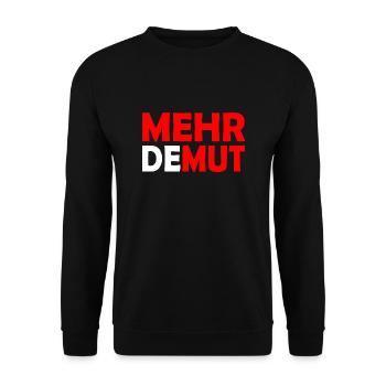 Demut - Unisex Pullover - Schwarz - Vorne - Alina (178cm) & Michal (187cm)