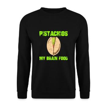 Pistaches - My Brain Food - Sweat-shirt Unisexe - noir - Devant - Alina (178cm) & Michal (187cm)