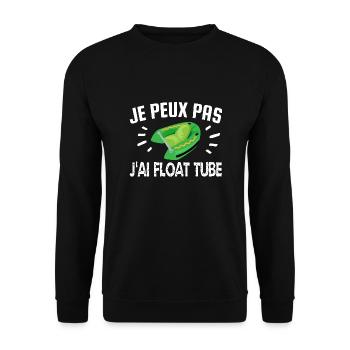 je peux pas j'ai float tube - Sweat-shirt Unisexe - noir - Devant - Alina (178cm) & Michal (187cm)