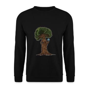 Mother Nature holds the globe in her hands - Unisex Sweatshirt - black - Front - Alina (178cm) & Michal (187cm)