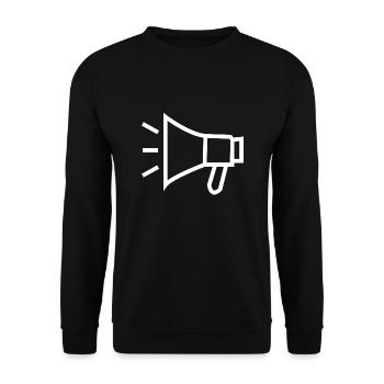 Megaphone Speaker Demo - Unisex Sweatshirt - black - Front - Alina (178cm) & Michal (187cm)