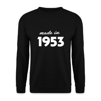 Hergestellt 1953 - Unisex Pullover - Schwarz - Vorne - Alina (178cm) & Michal (187cm)