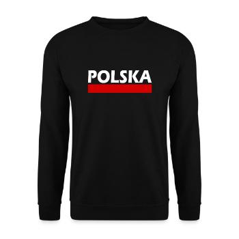 Polska - Unisex Sweatshirt - black - Front - Alina (178cm) & Michal (187cm)