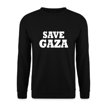Save gaza - Unisex Sweatshirt - black - Front - Alina (178cm) & Michal (187cm)