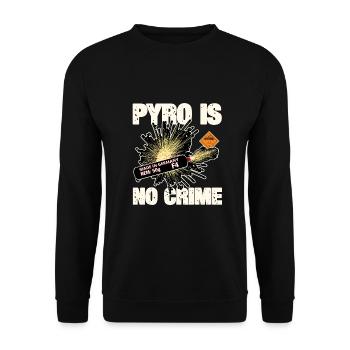Pyro Is No Crime - Unisex Sweatshirt - black - Front - Alina (178cm) & Michal (187cm)