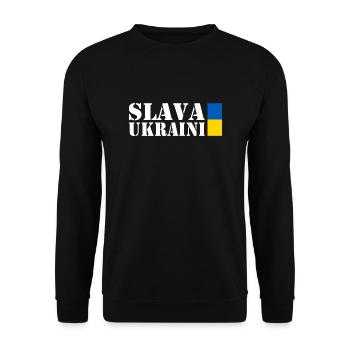 Slava ukraini - Unisex Sweatshirt - black - Front - Alina (178cm) & Michal (187cm)