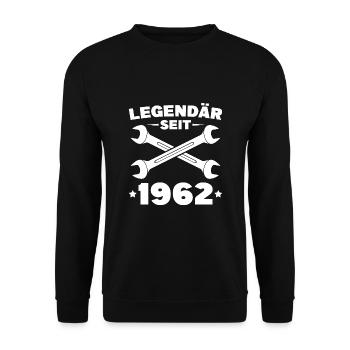 Kfz Mechaniker 60. Geburtstag Geschenkidee - Unisex Pullover - Schwarz - Vorne - Alina (178cm) & Michal (187cm)