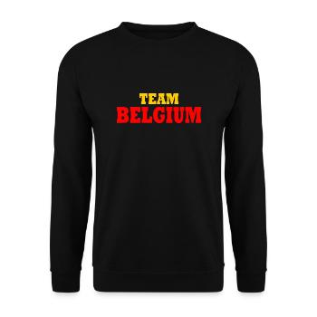 Team belgium - Sweat-shirt Unisexe - noir - Devant - Alina (178cm) & Michal (187cm)