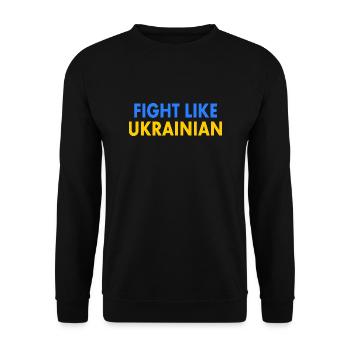 Fight like ukrainian - Sweat-shirt Unisexe - noir - Devant - Alina (178cm) & Michal (187cm)