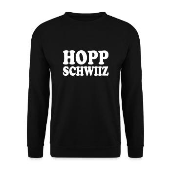 Hopp schwiiz - Sweat-shirt Unisexe - noir - Devant - Alina (178cm) & Michal (187cm)