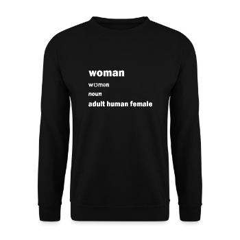 Adult Human Female - Sweat-shirt Unisexe - noir - Devant - Alina (178cm) & Michal (187cm)
