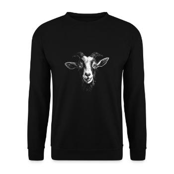 Goat Portrait Goats Animals - Unisex Sweatshirt - black - Front - Alina (178cm) & Michal (187cm)