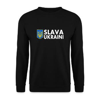 Slava ukraini - Unisex Sweatshirt - black - Front - Alina (178cm) & Michal (187cm)
