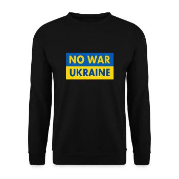 No war - Unisex Sweatshirt - black - Front - Alina (178cm) & Michal (187cm)