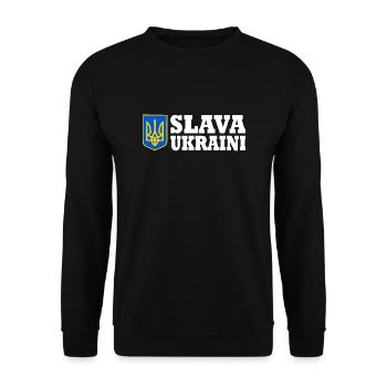 Slava ukraini - Unisex Sweatshirt - black - Front - Alina (178cm) & Michal (187cm)