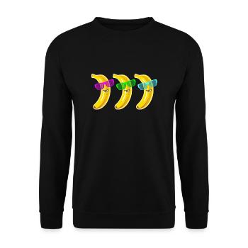 cool banana sunglasses summer party love Love - Unisex Sweatshirt - black - Front - Alina (178cm) & Michal (187cm)