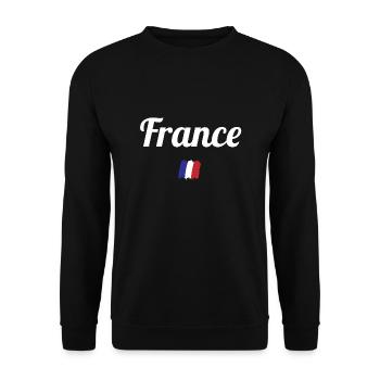FRANCE - Sweat-shirt Unisexe - noir - Devant - Alina (178cm) & Michal (187cm)