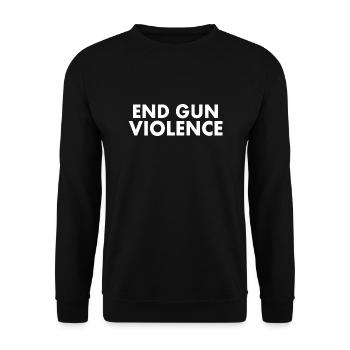 End gun violence - Unisex Sweatshirt - black - Front - Alina (178cm) & Michal (187cm)