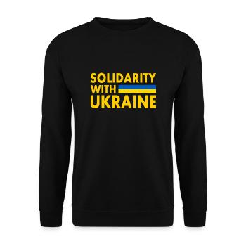 Solidarity with ukraine - Unisex Sweatshirt - black - Front - Alina (178cm) & Michal (187cm)