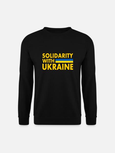 Solidarity with ukraine - Unisex Sweatshirt - black
